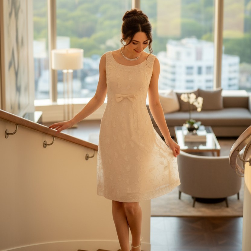 short wedding dress 60-style